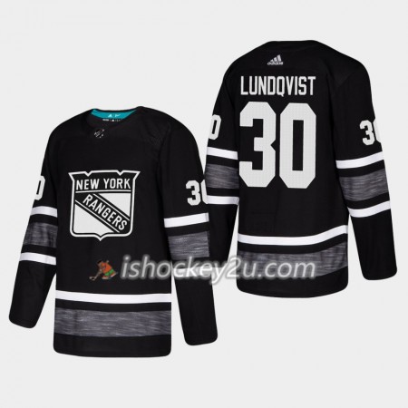 Mænd NHL New York Rangers Trøje Henrik Lundqvist 30 Sort 2019 All-Star Adidas Authentic